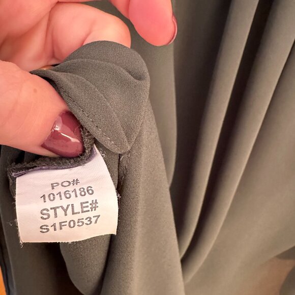 NYDJ Printed Pintuck-back Pullover Blouse - Size XS, Green - Picture 6 of 10